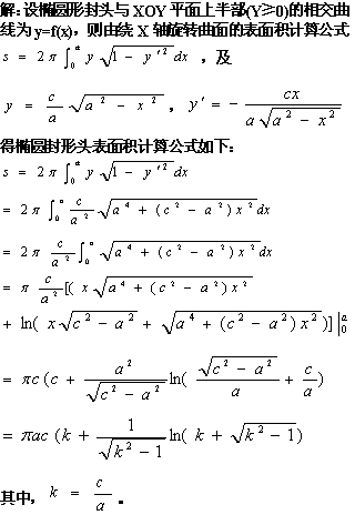 標(biāo)準(zhǔn)封頭廠介紹橢圓封頭表面積計算